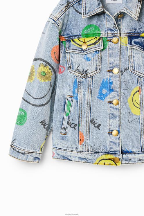 oblačila NFXLT1165 dekle Desigual nasmejana denim jakna