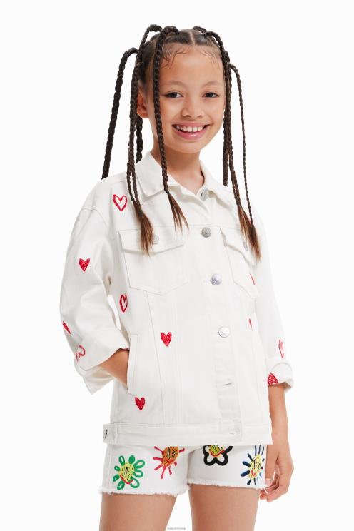 oblačila NFXLT1825 dekle Desigual oversize jeans jakna v obliki srca