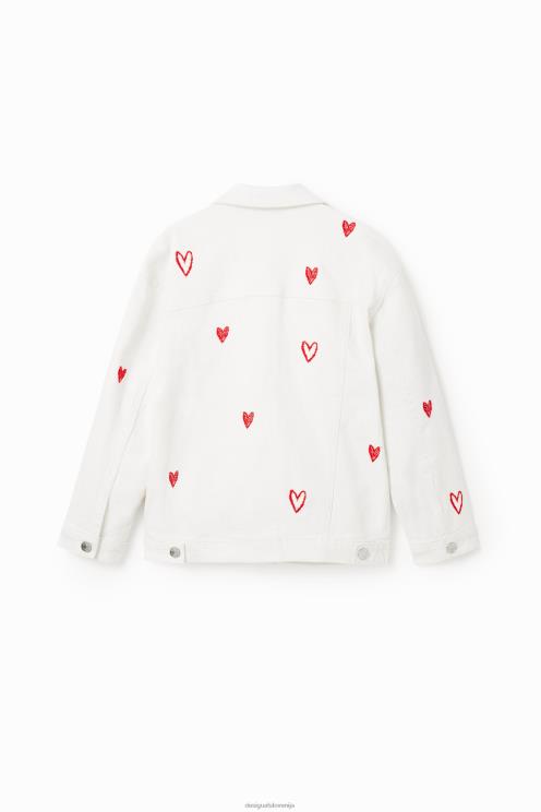 oblačila NFXLT1825 dekle Desigual oversize jeans jakna v obliki srca