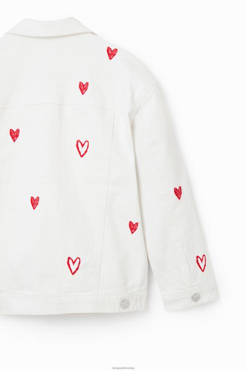 oblačila NFXLT1825 dekle Desigual oversize jeans jakna v obliki srca
