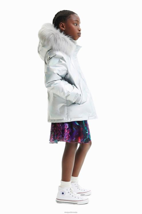oblačila NFXLT1844 dekle Desigual kratka podložena kovinska jakna