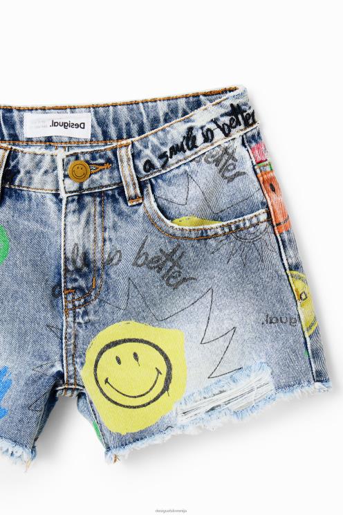 oblačila NFXLT1752 dekle Desigual nasmejane denim kratke hlače