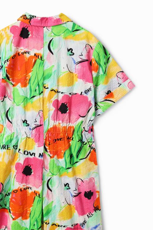 oblačila NFXLT1761 dekle Desigual dolg cvetlični kombinezon