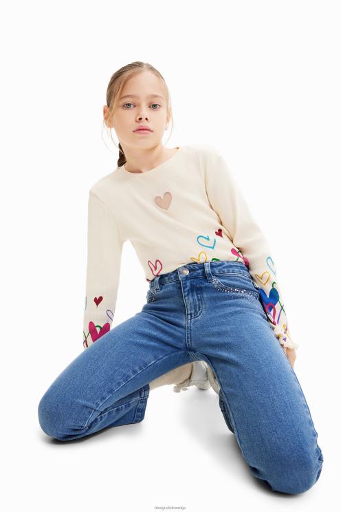 oblačila NFXLT1771 dekle Desigual svetleče flare jeans hlače