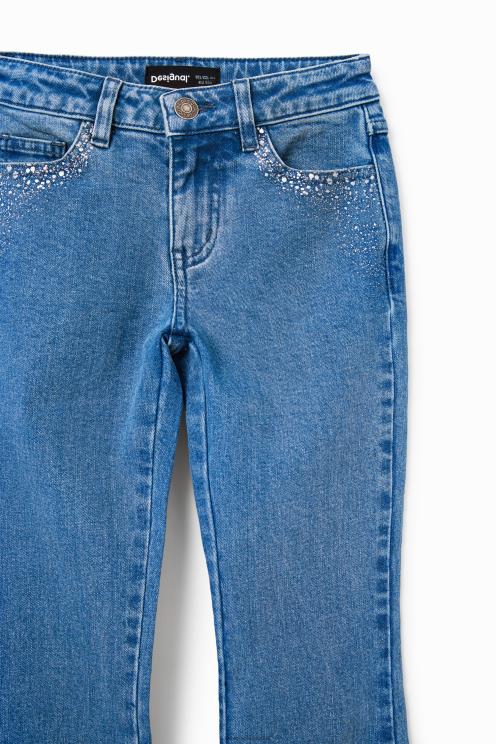 oblačila NFXLT1771 dekle Desigual svetleče flare jeans hlače