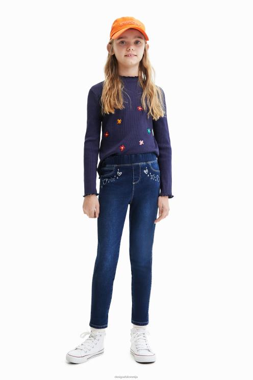 oblačila NFXLT1804 dekle Desigual tanki jeggings z motivi