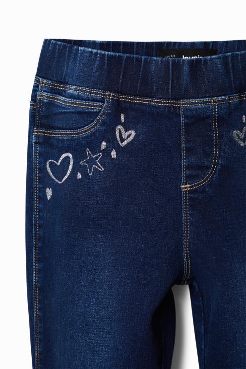 oblačila NFXLT1804 dekle Desigual tanki jeggings z motivi