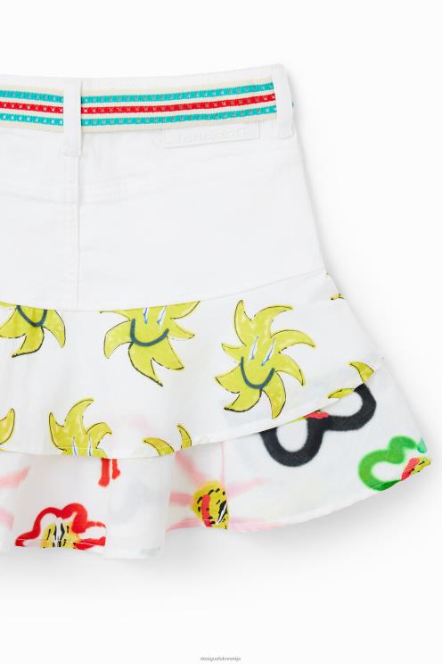oblačila NFXLT1815 dekle Desigual mini krilo iz jeansa z naborki