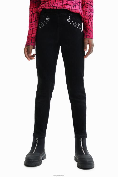 oblačila NFXLT1828 dekle Desigual tanki jeggings z motivi