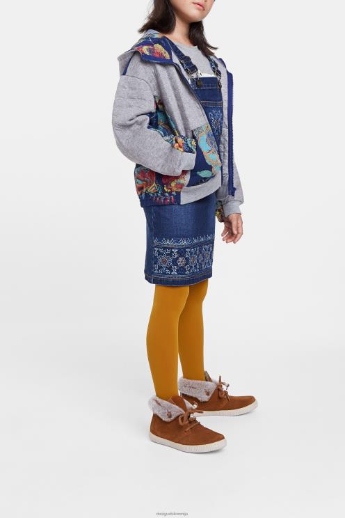 oblačila NFXLT1839 dekle Desigual vezeni kombinezoni iz jeansa