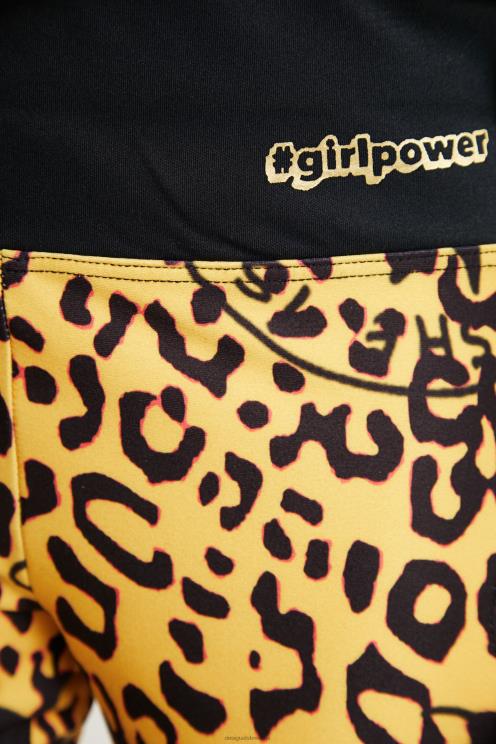 oblačila NFXLT1881 dekle Desigual ozke pajkice z živalskim potiskom