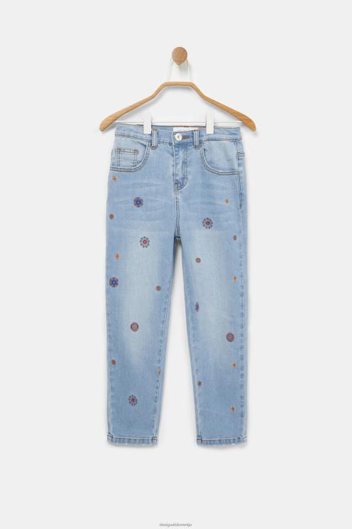 oblačila NFXLT1892 dekle Desigual vezene kavbojke mum fit