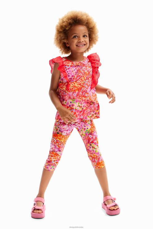 oblačila NFXLT1729 dekle Desigual majica s cvetličnimi motivi