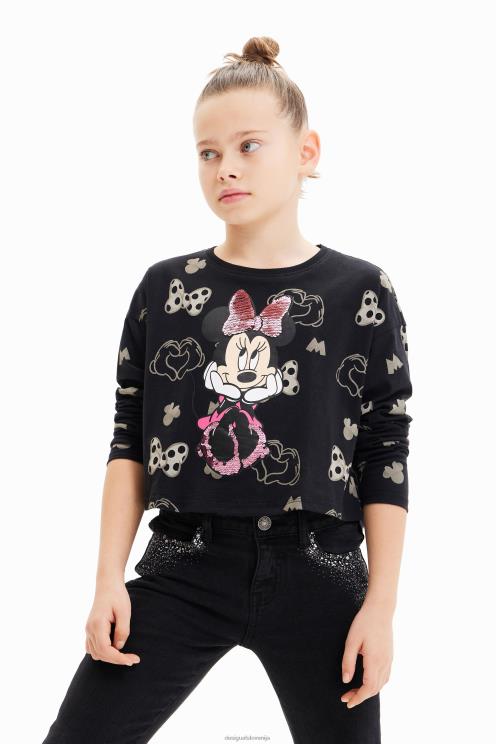 oblačila NFXLT1744 dekle Desigual majica z bleščicami minnie mouse