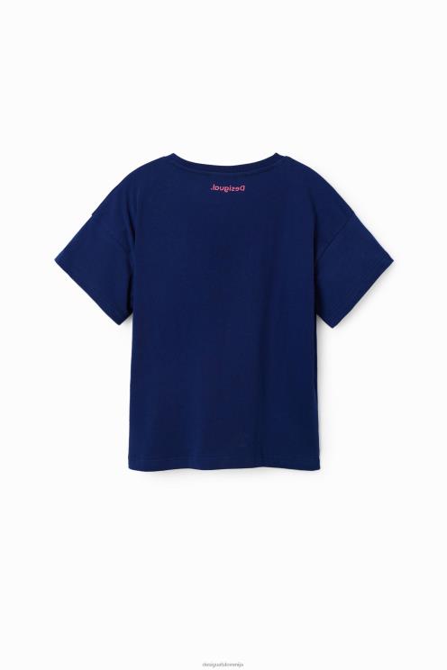 oblačila NFXLT1755 dekle Desigual srčkana majica z bleščicami