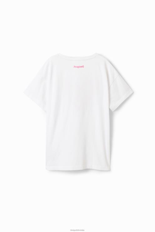 oblačila NFXLT1762 dekle Desigual srčkana majica z bleščicami