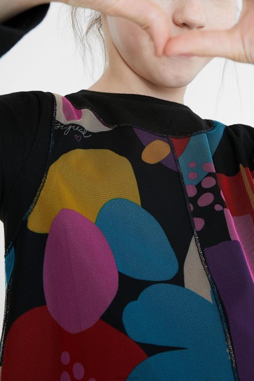 oblačila NFXLT1802 dekle Desigual majica s potiskom iz tila