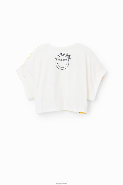 oblačila NFXLT1805 dekle Desigual majica s kratkimi rokavi v limonasti smeški