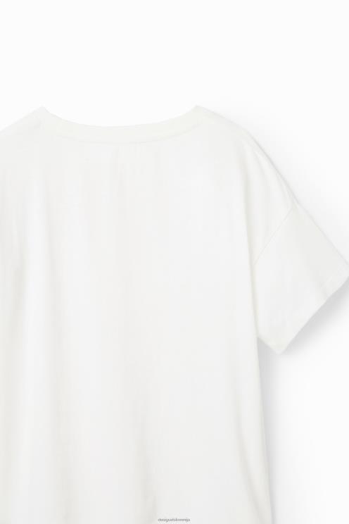 oblačila NFXLT1813 dekle Desigual majica s svetlečim besedilom