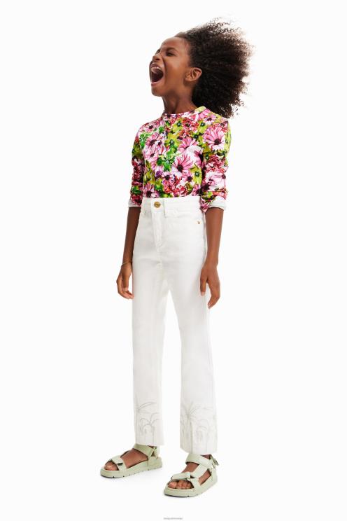 oblačila NFXLT1843 dekle Desigual večbarvna cvetlična majica s kratkimi rokavi