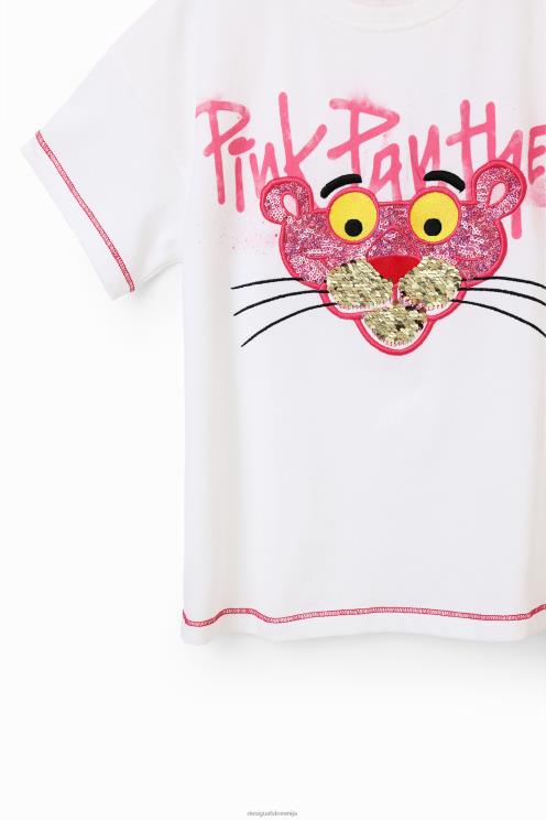 oblačila NFXLT1859 dekle Desigual majica z bleščicami roza panter