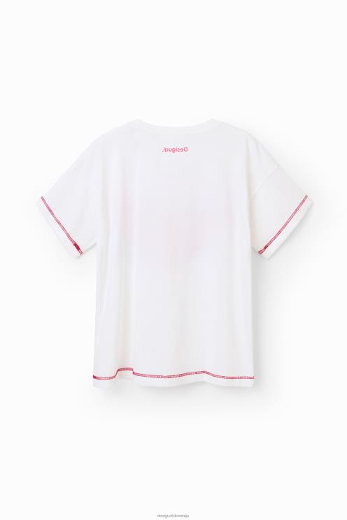 oblačila NFXLT1859 dekle Desigual majica z bleščicami roza panter