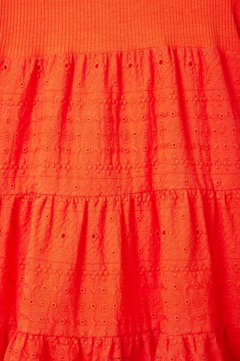 oblačila NFXLT1156 dekle Desigual kombinirana obleka s švicarskim vezenjem