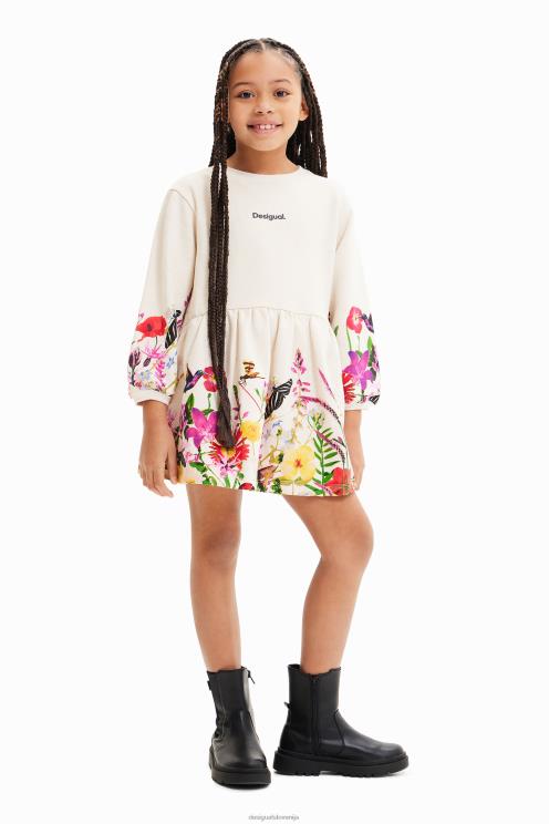 oblačila NFXLT1713 dekle Desigual cvetlična obleka