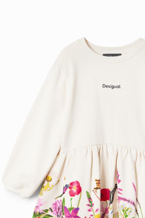 oblačila NFXLT1713 dekle Desigual cvetlična obleka