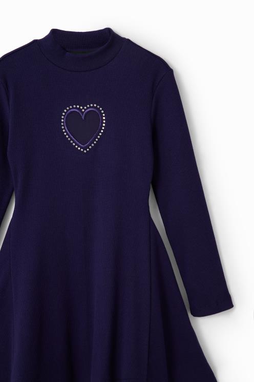 oblačila NFXLT1731 dekle Desigual obleka z izrezom v obliki srca