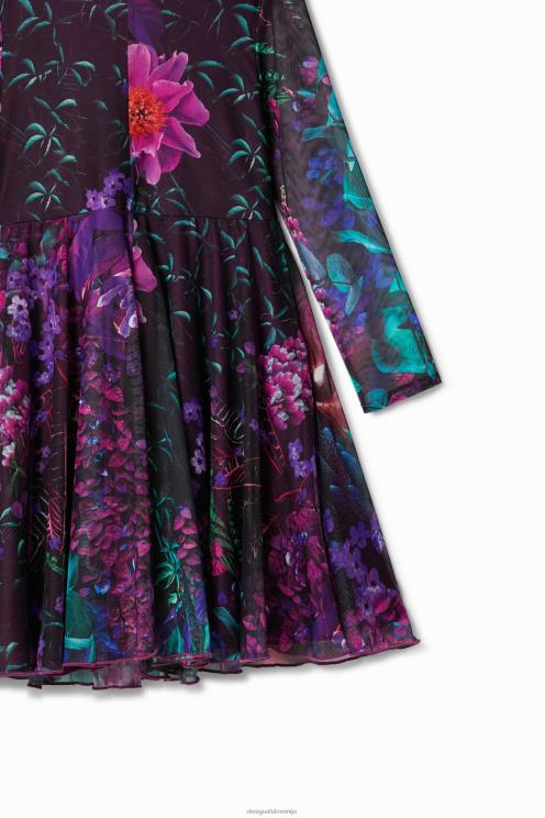 oblačila NFXLT1751 dekle Desigual fantazijska obleka iz tila