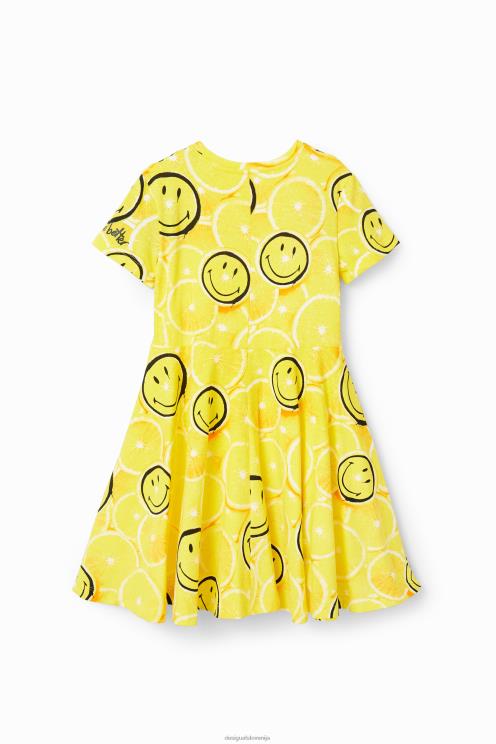 oblačila NFXLT1835 dekle Desigual nasmejana limona obleka