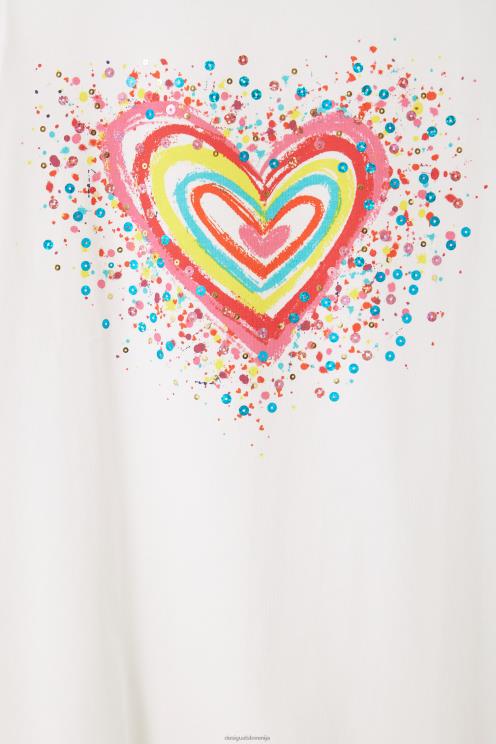 oblačila NFXLT1842 dekle Desigual majica s srčki