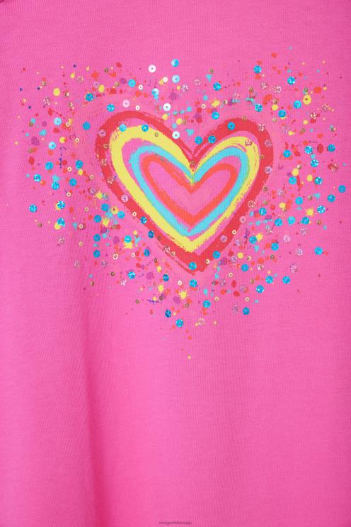 oblačila NFXLT1846 dekle Desigual majica s srčki