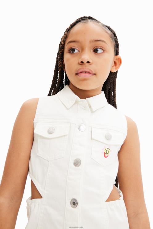 oblačila NFXLT1893 dekle Desigual denim obleka z izrezom