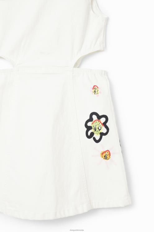 oblačila NFXLT1893 dekle Desigual denim obleka z izrezom