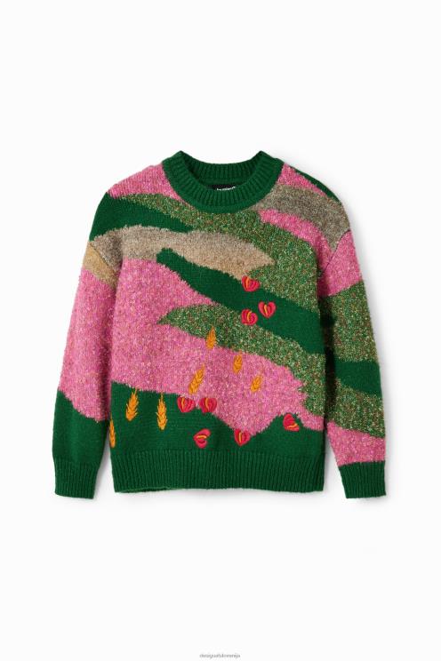 oblačila NFXLT1711 dekle Desigual vezen žakard pulover