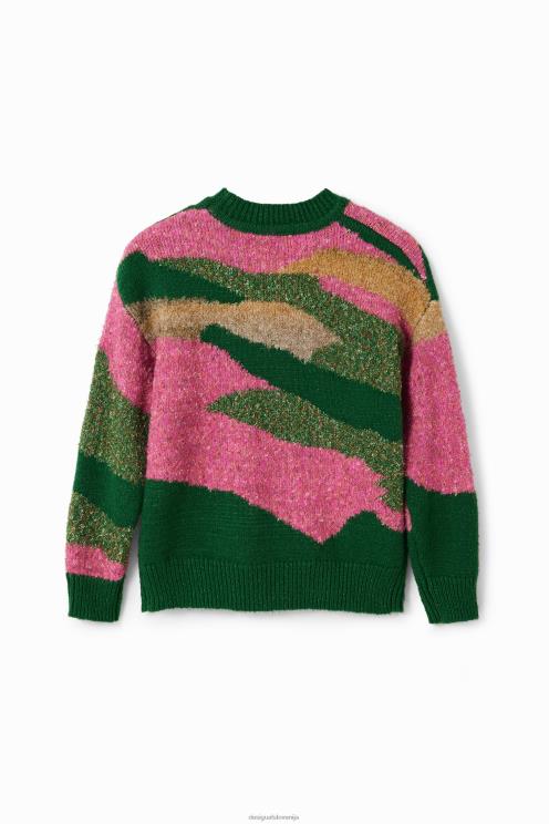 oblačila NFXLT1711 dekle Desigual vezen žakard pulover