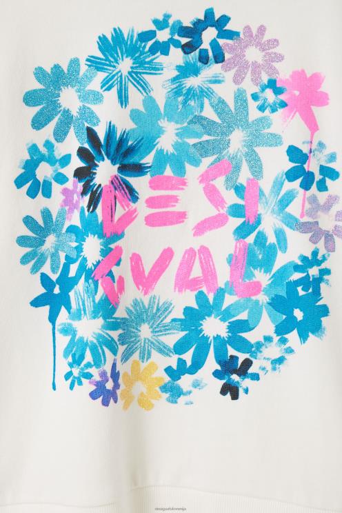 oblačila NFXLT1836 dekle Desigual pulover s cvetličnim logotipom