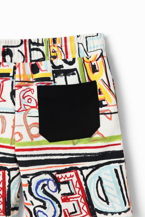 oblačila NFXLT1714 fant Desigual jogger bermude z napisom