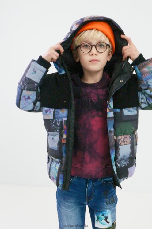 oblačila NFXLT1765 fant Desigual podložena foto kolažna jakna