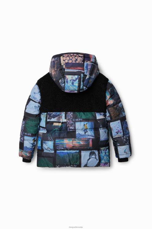oblačila NFXLT1765 fant Desigual podložena foto kolažna jakna