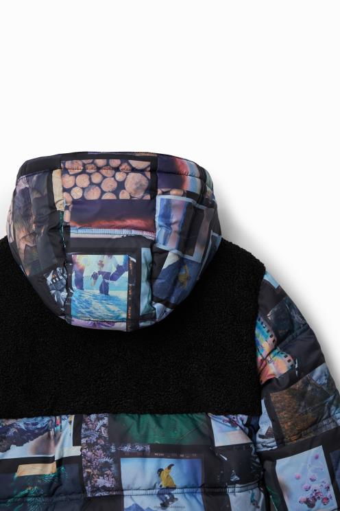 oblačila NFXLT1765 fant Desigual podložena foto kolažna jakna