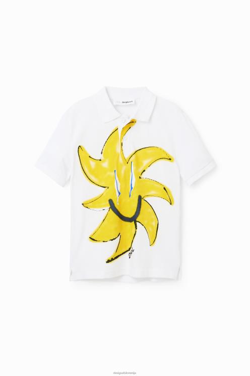 oblačila NFXLT1754 fant Desigual sončna pletena polo majica