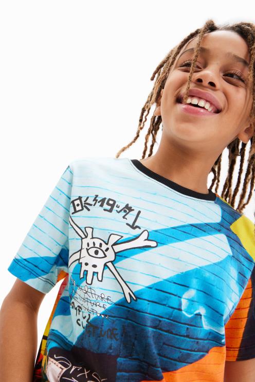 oblačila NFXLT1814 fant Desigual majica s fotografskimi grafiti
