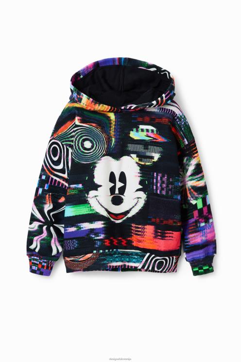 oblačila NFXLT1700 fant Desigual Mickey Mouse glitch pulover s kapuco
