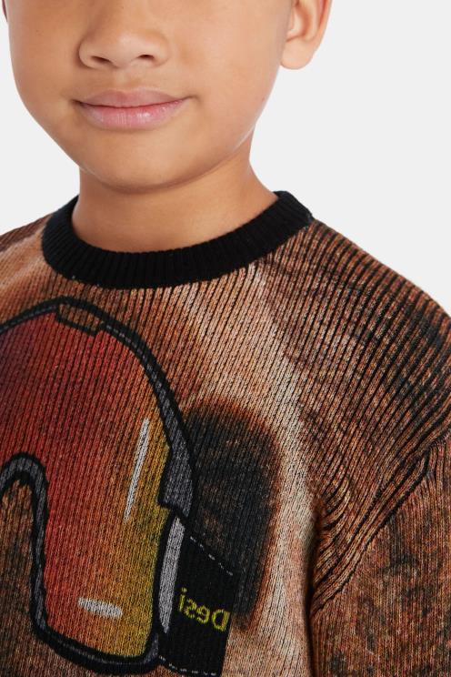 oblačila NFXLT1876 fant Desigual triko pulover po celem potisku