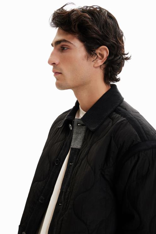 oblačila NFXLT1547 moški Desigual patchwork prešita majica