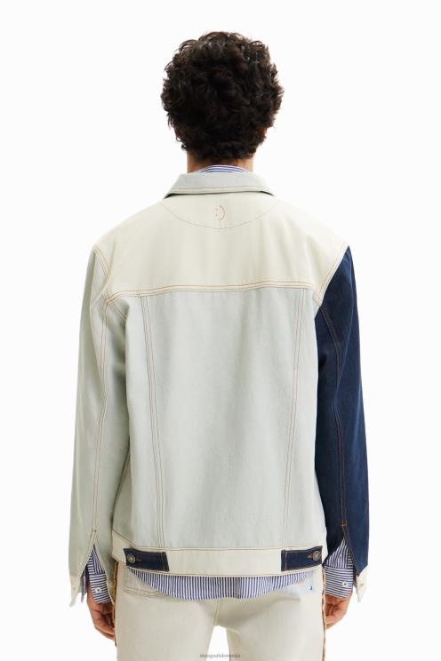 oblačila NFXLT1623 moški Desigual patchwork denim majica