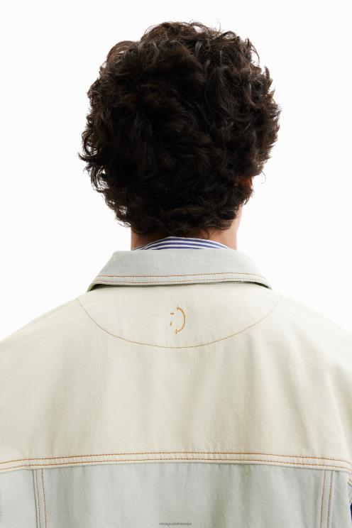 oblačila NFXLT1623 moški Desigual patchwork denim majica